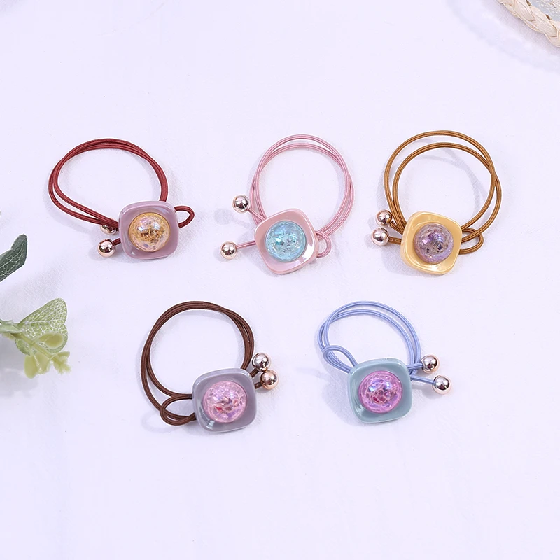 Модная эластичная повязка для волос 5 цветов Разноцветные квадратные и