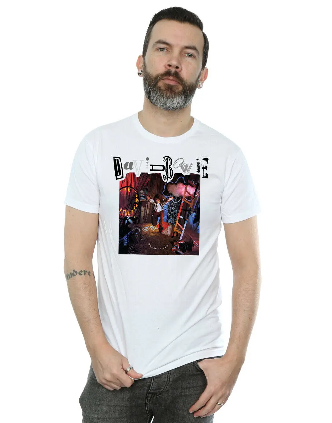 Мужская футболка с изображением обложки альбома Дэвида Боуи. Повседневная