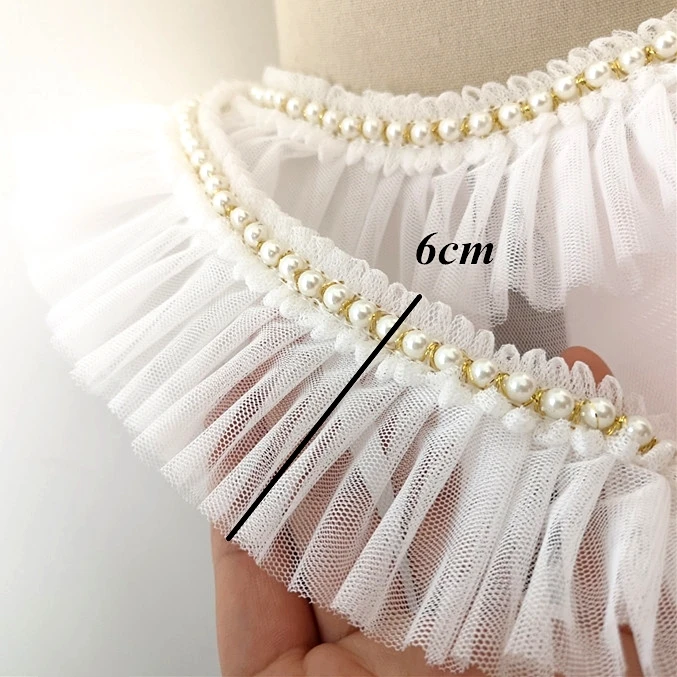 1 метр лента из бисера кружева плиссированная с оборками сетчатый пояс плетеная