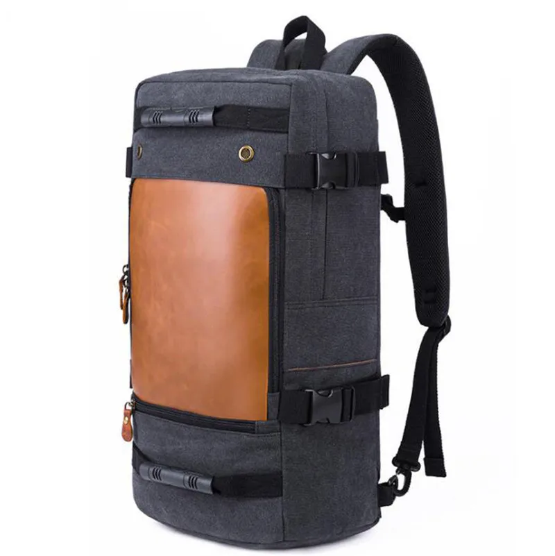 40L Motorcycle Bag Multi-Function Backpack Khaki Moto Canvas Motorbike Helmet Bags Travel Luggage |