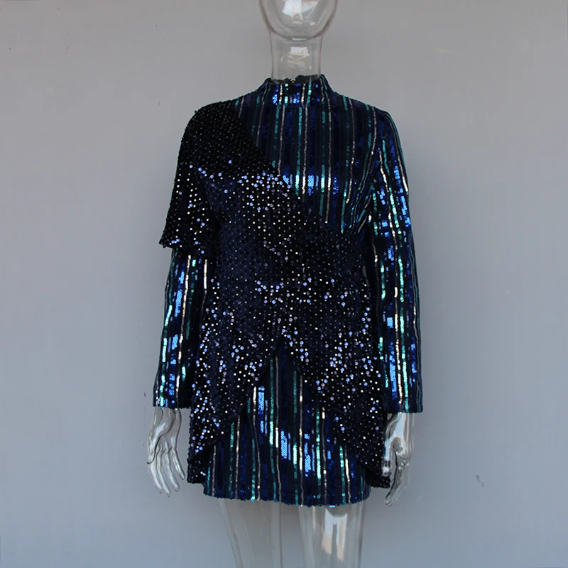 Женское асимметричное платье TWOTWINSTYLE весеннее водолазка с длинным рукавом и