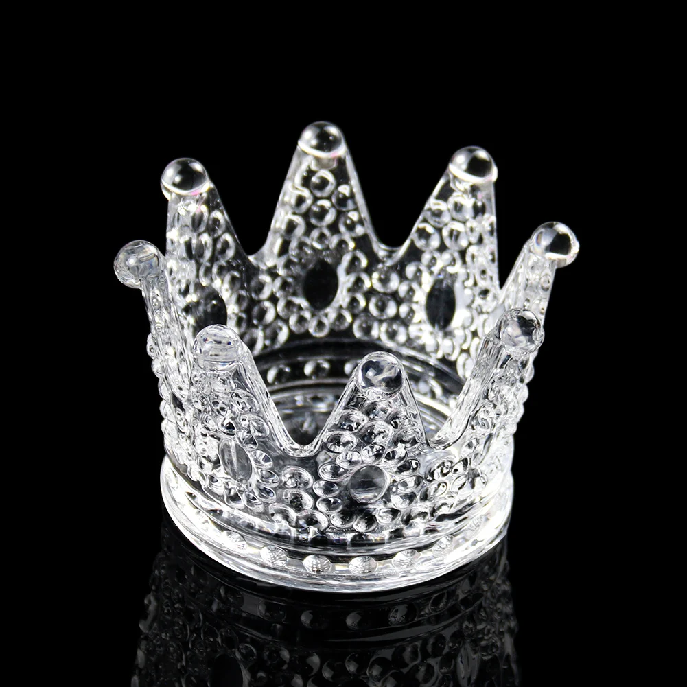 Стеклянная пепельница для сигар поднос сигарет с короной подсвечник домашний