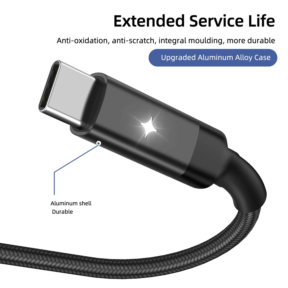 Кабель USB type C Micro кабель для samsung S10 S9 huawei быстрое зарядное устройство зарядки
