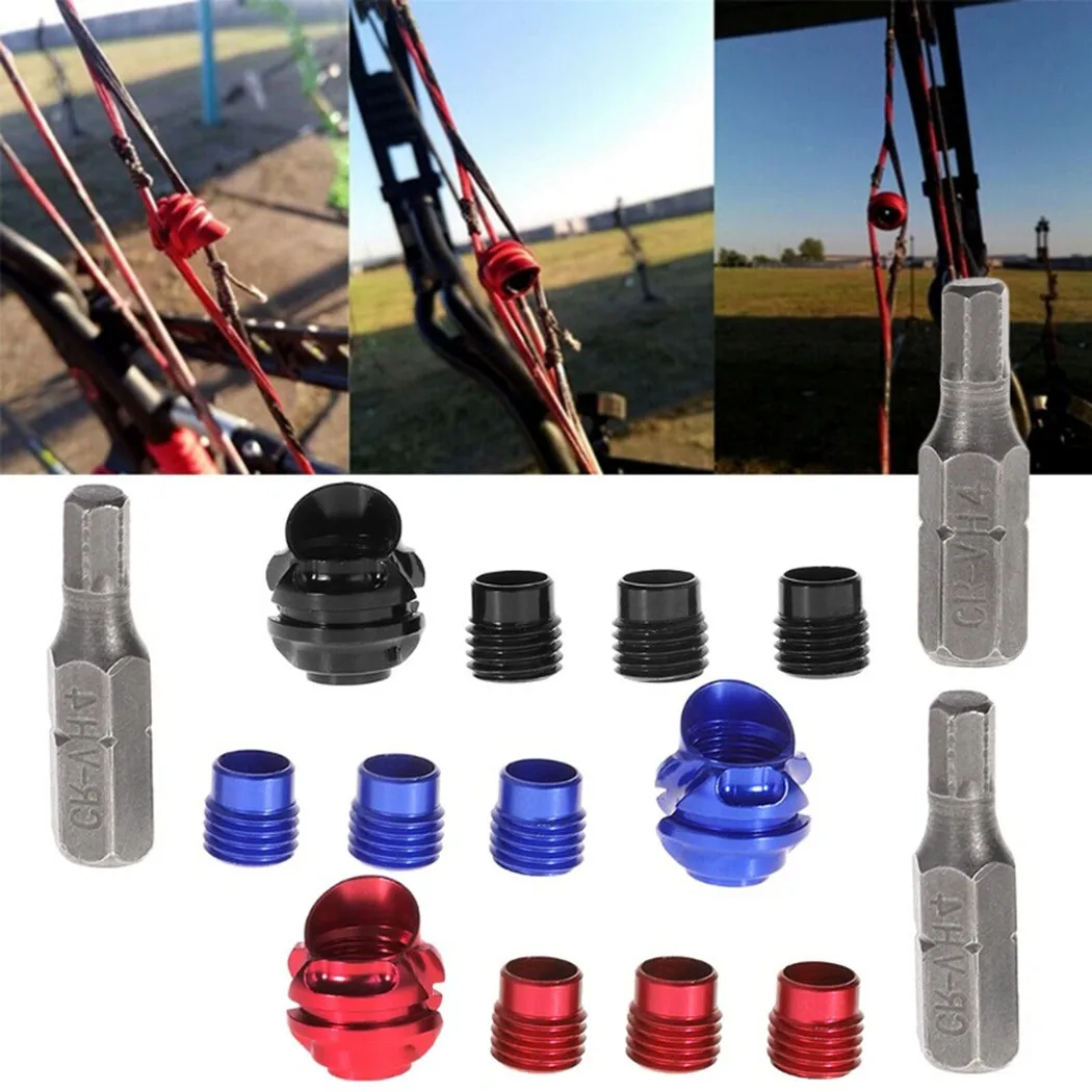 

1 Set Archery Compound Bow Peep Sight Kit 45/37 Degree Hooked Housing 3 Inner Core Aperture Kit Replacement 1/16 3/32 1/8