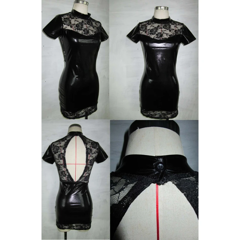 

Women Above Knee Mini Dress Lady Party Night Club Disco Pencil Dresses Floral Lace Sexy Short Night Bar