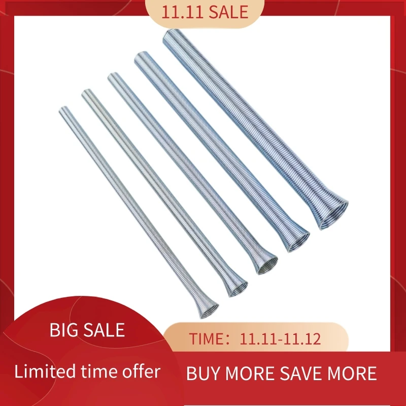 

5pcs Spring Tube Bender 210mm Tension Spring Pipe Bender 1/4inch-5/8inch Spring Steel For Copper Aluminium Tube Bending Hand Too