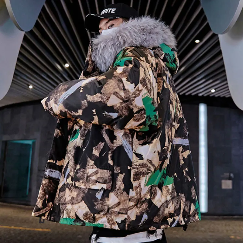 Liketkit Мужская камуфляжная уличная парка зимняя куртка 2019 Камуфляжная с меховым