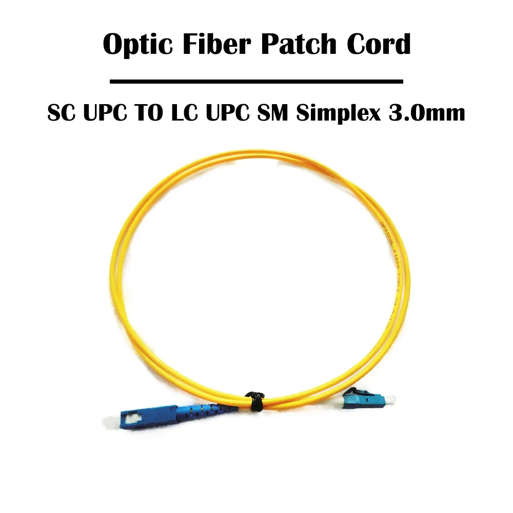 Оптоволоконный переходник 2 0 м SC/LC UPC/APC одномодовый симплексный 3 мм