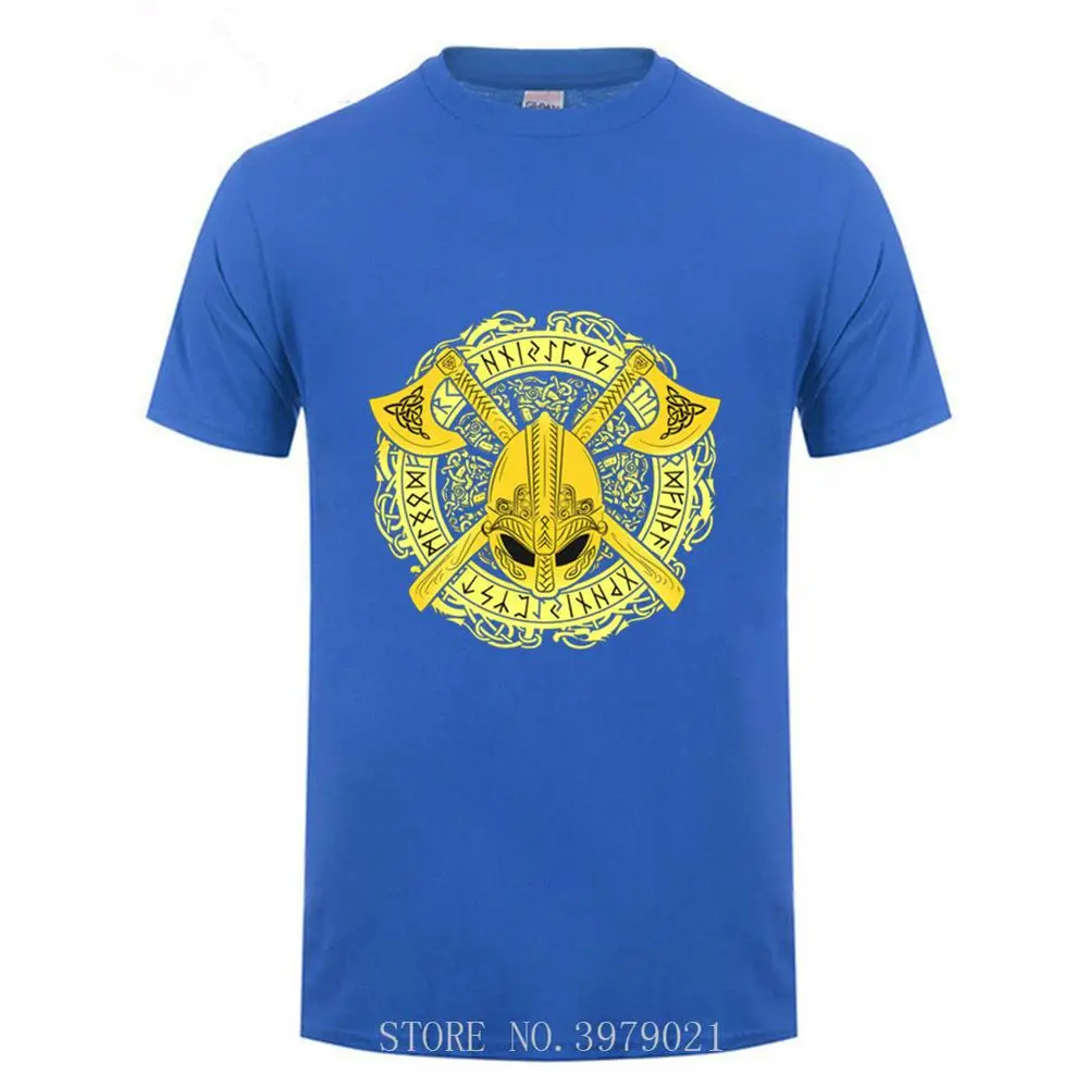 Повседневные футболки скандинавские Викинги страх не смерти Ворон наклейка воин