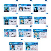 anime peripheral my hero academia pvc student id card school food card fans decoration gifts toy