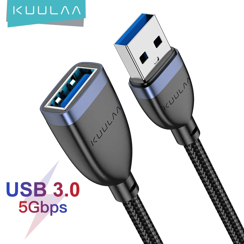 

KUULAA USB Extension Cable USB 3.0 2.0 Cable Male to Female Data Sync USB Extender Cable for Computer Smart Printer PS4 SSD