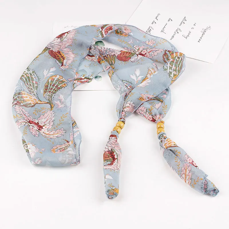 Модный женский шарф пояс корейский Узкий Шелковый красивое платье в этническом