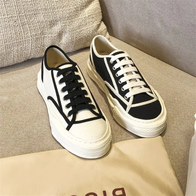 

ZOELEA Women Platform Shoes Spring Summer Fashion Women Shoes Casual Solid Canvas High quality Color Women Casual Shoes Sneakers