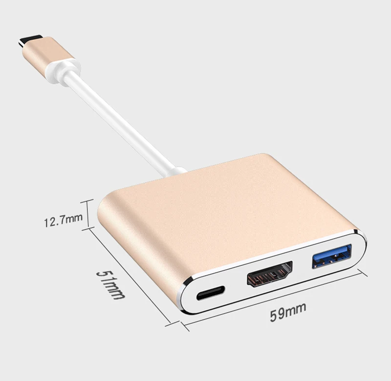 3 в 1 тип c концентратор usb кабель