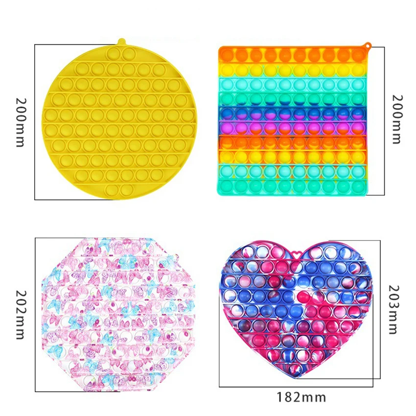 

20cm Antistress Toy Silica Gel Stress Relief Hand Fidget Toys Mini Toy For Kids Adults Educational Board Controller