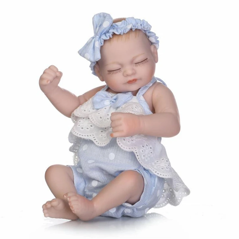

Mini Cute Bath Rebirth Doll Bath Toy Whole Body Silicone For Baby Toddler Girls Gift