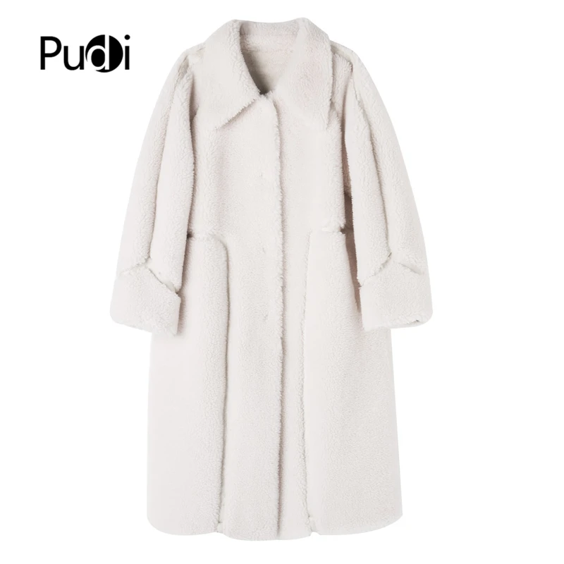 Зимнее женское Шерстяное меховое пальто SY11 теплая куртка на пуговицах спереди