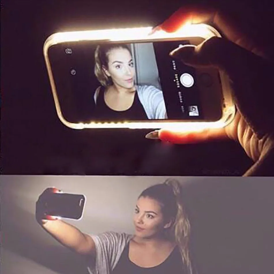 

LED Flash Cases For iPhone 12 X XS MAX XR 8 7 Plus Selfie Light 11 Pro 6 6s Plus for iphone 11 12 pro max Mini Cover