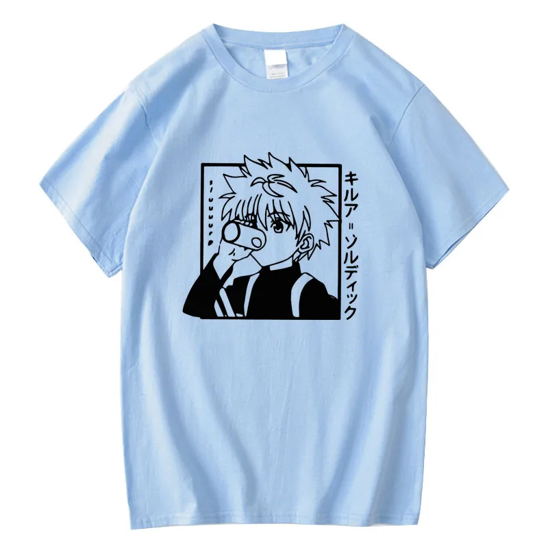 Футболка с принтом японского аниме Hunter X Kilua мужская и женская летняя модная