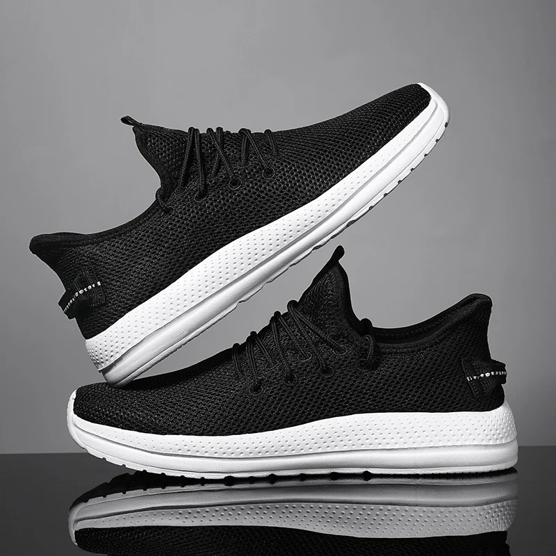 

2021 Sneakers Men Shoes Flats Casual Ladies Shoes Men Lace-Up Mesh Light Breathable Male Zapatillas Hombres Chaussure Canvas