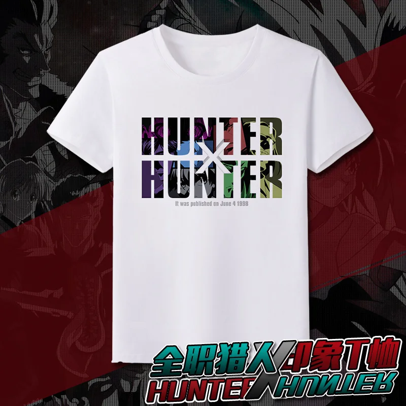 

Летняя хлопковая Футболка HUNTER x HUNTER с японским аниме, свободная футболка, одежда для мужчин и женщин, Повседневная футболка с коротким рукавом, топы
