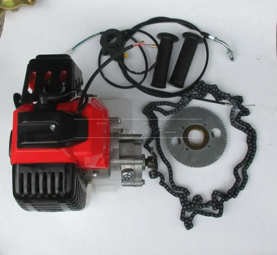 Велосипед 49cc 2 такта газ рандомный DIY моторизованный велосипед газовый