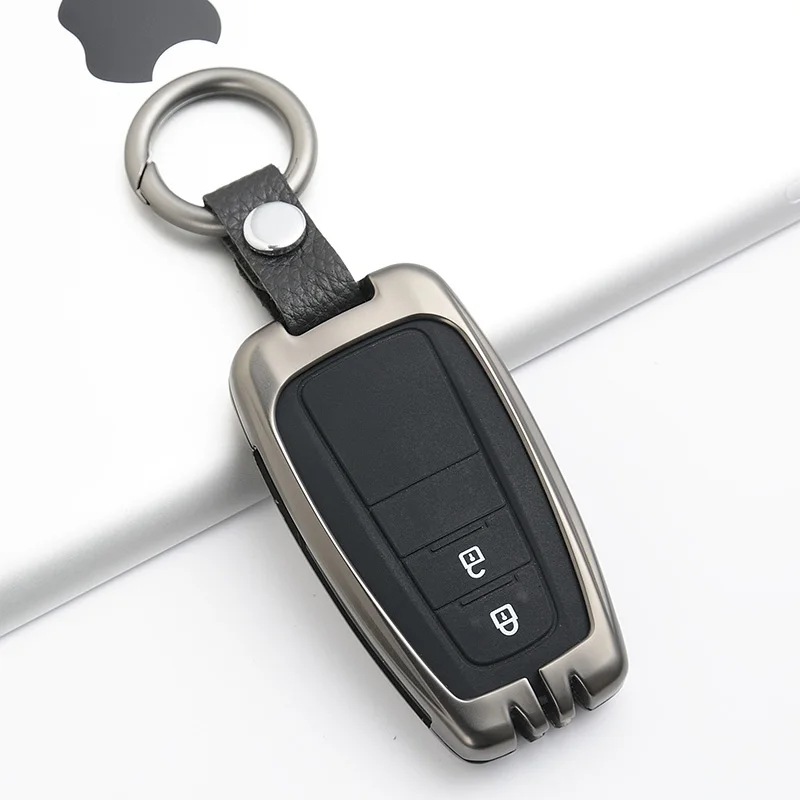 type1 Металлический ключ для авто чехол для Toyota Land Cruiser камера заднего вида Prius Crown CHR C-HR Fortuner Land Cruiser 200 LC200 Highlander - Название цвета: type1