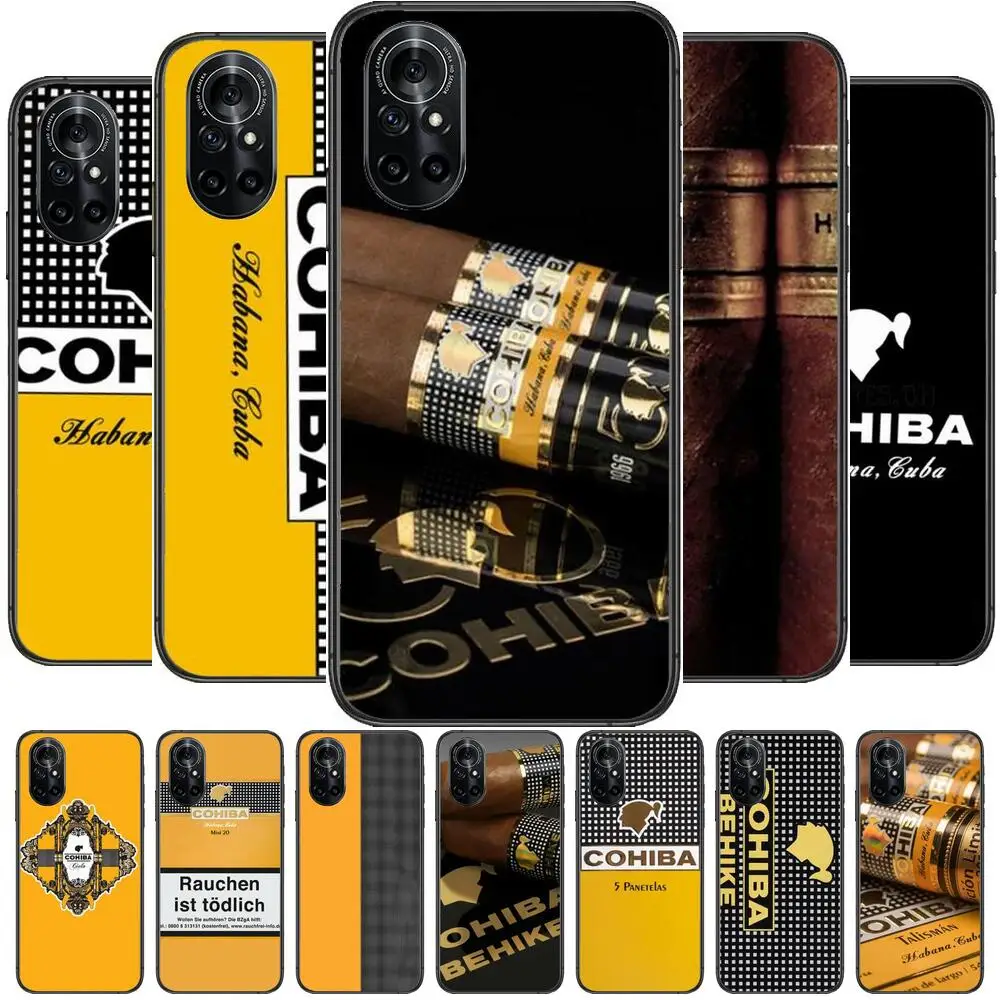 

Cohiba Habanos Cigar Clear Phone Case For Huawei Honor 20 10 9 8A 7 5T X Pro Lite 5G Black Etui Coque Hoesjes Comic Fash desig
