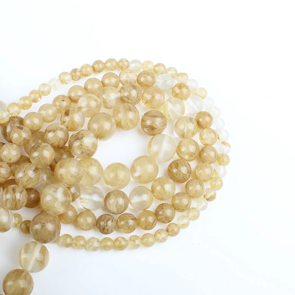 Натуральный Полудрагоценный камень свободные бусины чай арбуз кристалл кварца