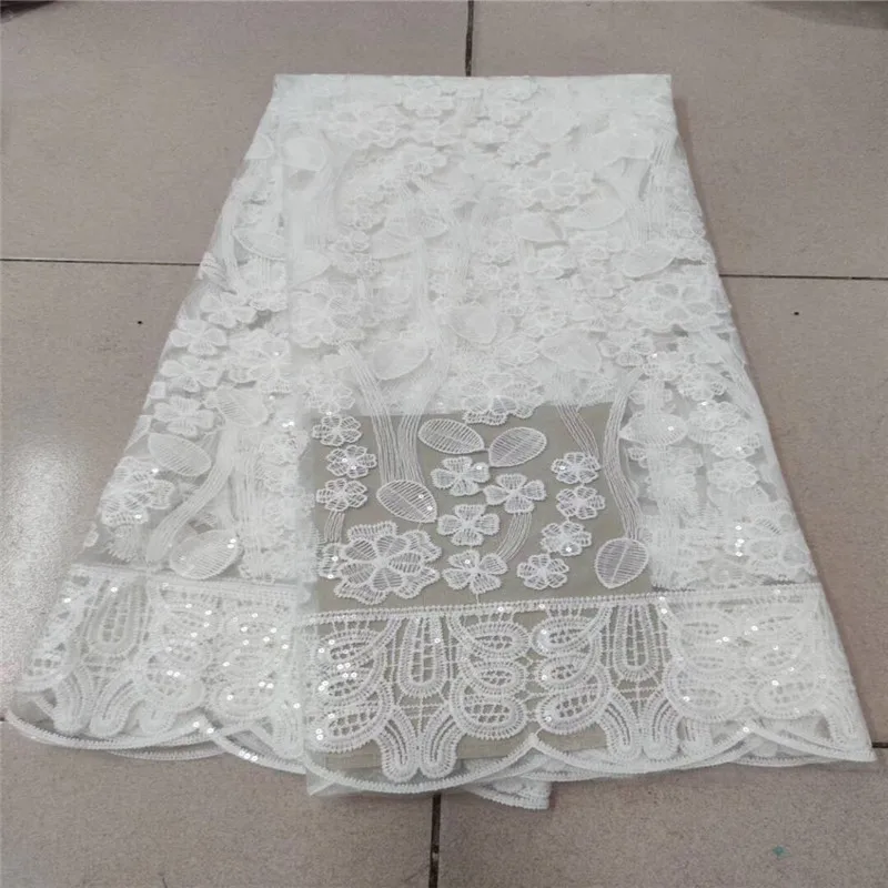 2020 африканская сетчатая кружевная ткань высокое качество элегантные белые