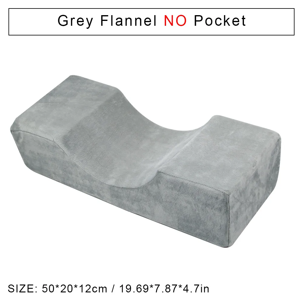 Grey No Pocket Удлиненная подушка для ресниц и Комплект полок для ресницы для наращивания пены памяти ресниц подушка для макияжа Инструменты Накладные ресницы салон шеи - Цвет: Grey No Pocket