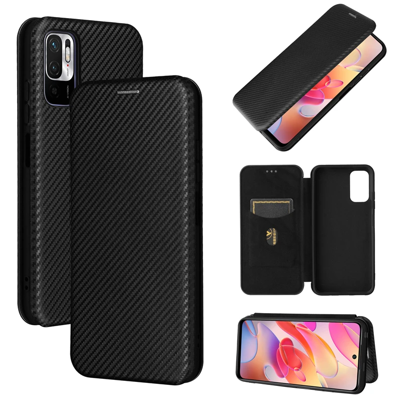 Для Xiaomi Redmi Примечание 10 5G модные углеродного волокна ПК жесткий держатель для