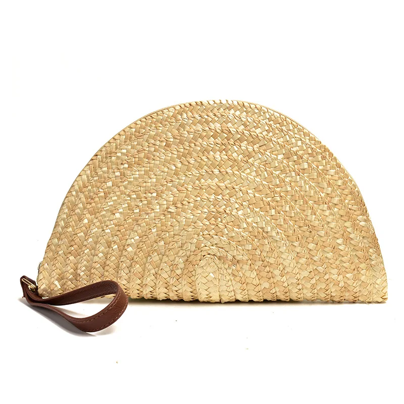 Женский Простой повседневный соломенный клатч кошельки для женщин летние