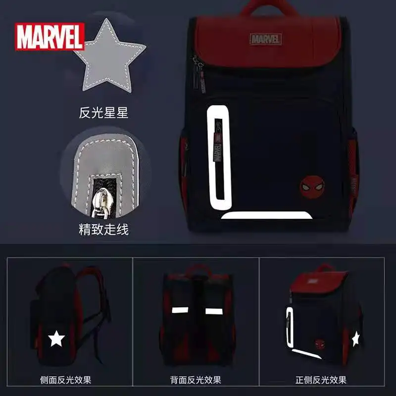 Disney New School Bags For Boys Primary Student Shoulder Orthopedic Backpack Spider Man Captain America Grade 1-4 Mochilas