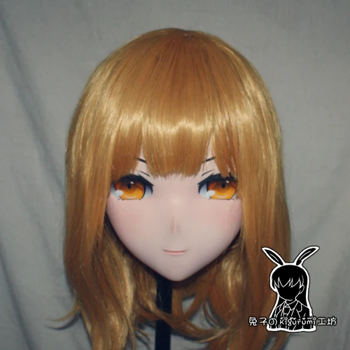 

(Rabbit 47) Handmade Female Resin Crossdress Pretty Girl Head Lolita Doll Mask Japanese Anime Cosplay Kigurumi Mask Crossdresser