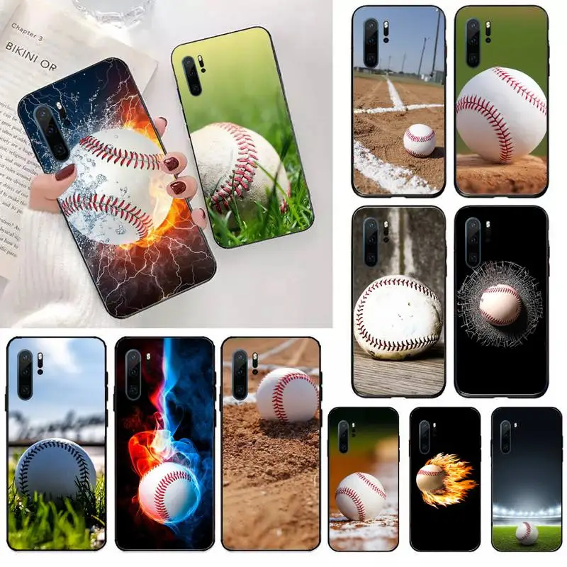 

Sport baseball pattern Phone Case For Huawei honor Mate 10 20 30 40 i 9 8 pro x Lite P smart 2019 nova 5t