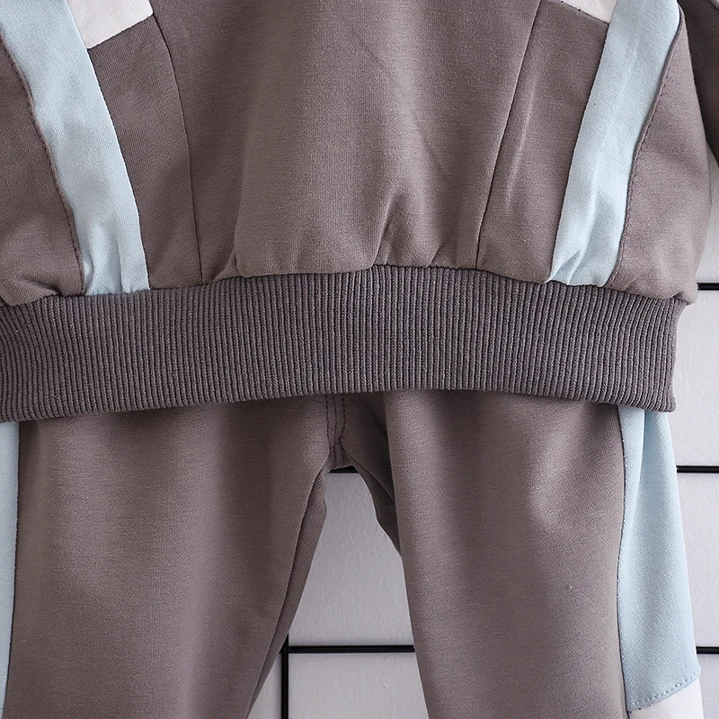 

2020 Children Casual Clothes Suit New Spring Autumn Kid Boy Girl Hooded Patchwork Jacket Pants 2Pcs/sets Baby Toddler Sportswear