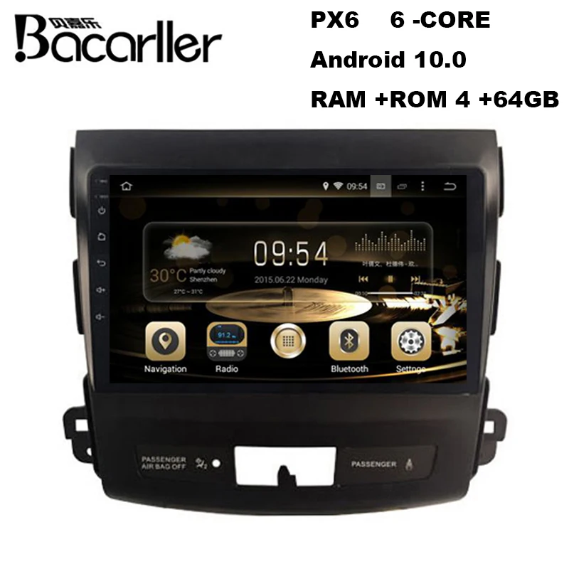 PX6 android 10 4G + 64G автомобильный радиоприемник мультимедийный плеер навигация GPS для