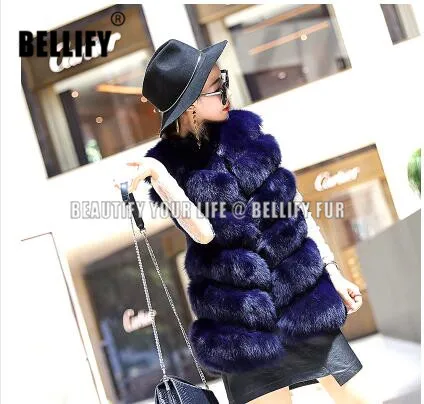 

Женский жилет из натурального меха, темно-синий жилет на Рождество, шесть рядов