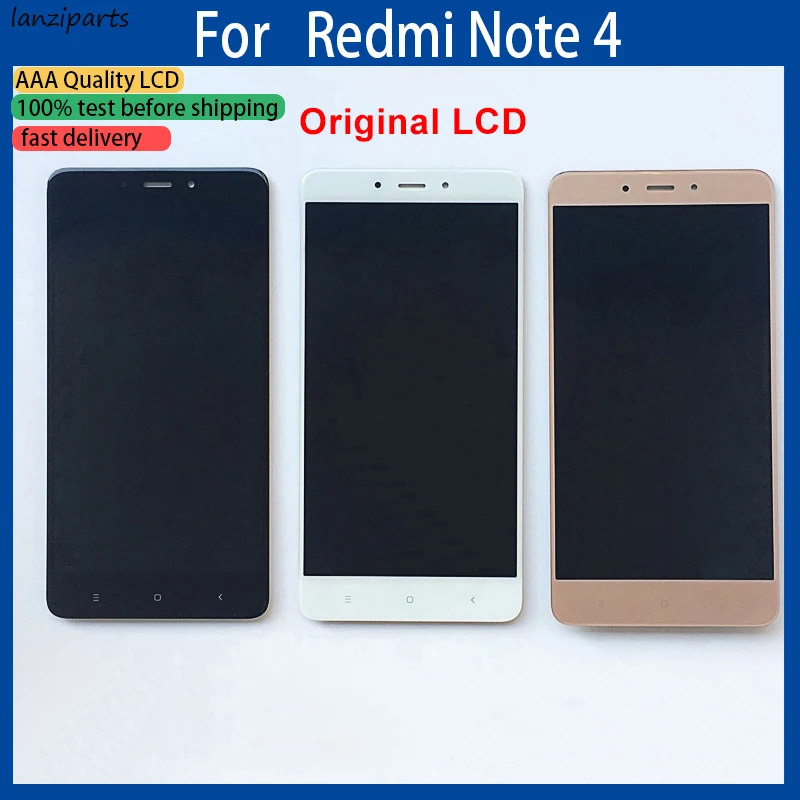 ЖК дисплей для Xiaomi Redmi Note 4 с рамкой и дигитайзером сенсорного экрана в сборе