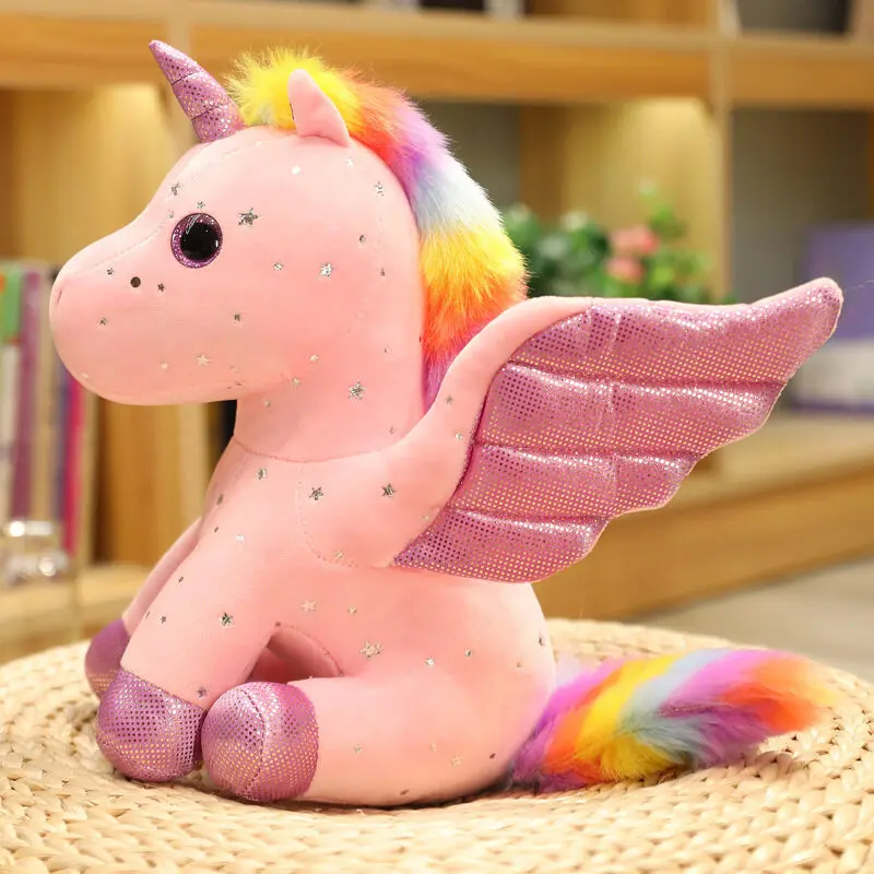

14cm -30cm Cute Lovely Plush Unicorn Pendant Doll Soft Stuffed Animal Toy Keychain Gift for Girls Boys Girlfriends Home Decor