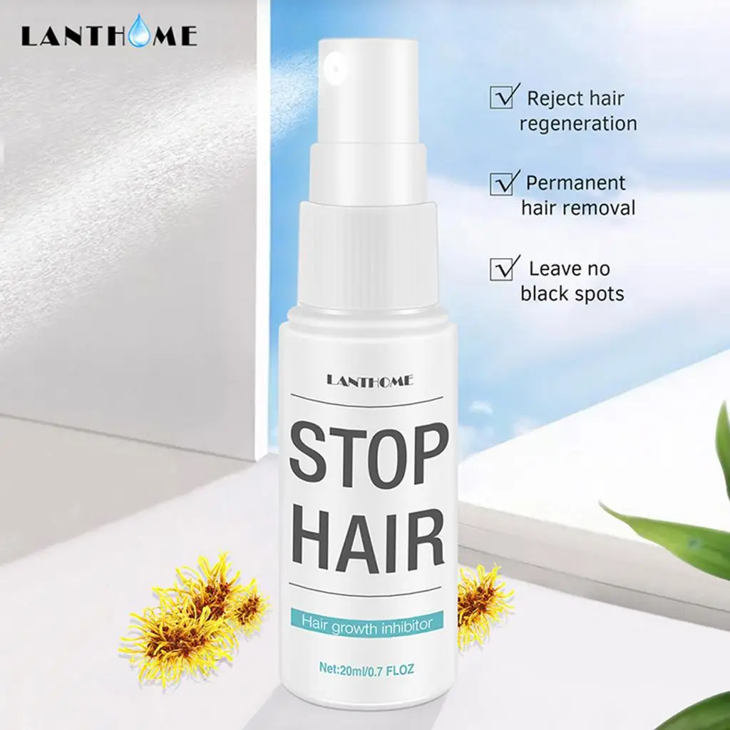 

Hair Growth Removal Inhibitor Spray Beard Intimate Legs Body Armpit Painless Non-Irritating Stop Hair