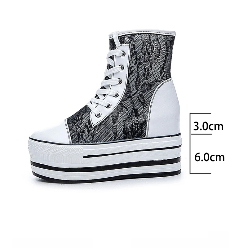 Fujin/ботинки на плоской подошве Женская летняя обувь белого цвета с высоким берцем