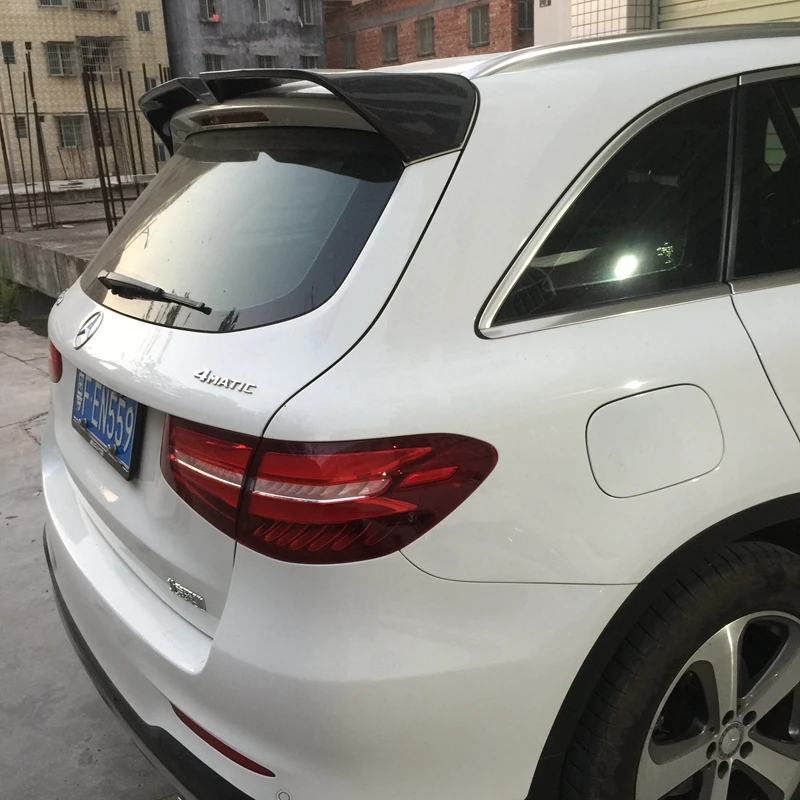 W253 GLC углеродное волокно глянцевый черный Автомобильный спойлер для заднего