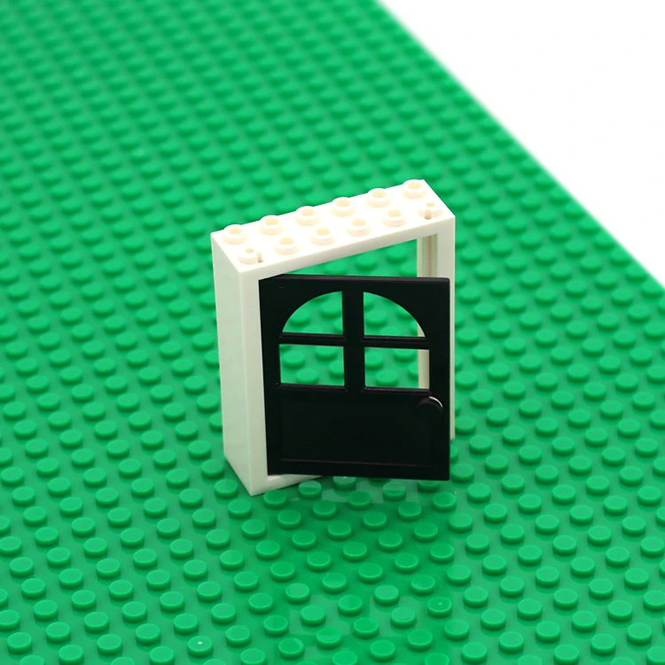 picture show 30pcs Кубики Moc Ландшафтная архитектура двери и окна DIY Интеллектуальный блок совместим со сборками частиц my city window - Цвет: picture show 30pcs