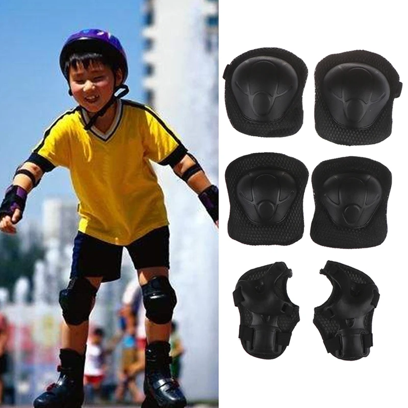 

Children Skating Bike Protective Gear Sets Knee Elbow Pads Bicycle Skateboard Ice Skating Roller Wrist Knee Protector 6pcs/set