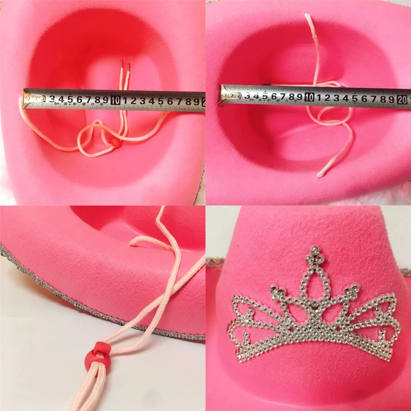 Тиара в западном стиле шляпа Cowgirl для женщин и девушек розовая тиара ковбойская