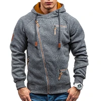 high quality 2021 autumn winter new mens hooded hoodie fashion wild hoodies zipper solid sweatshirts coat large size m 4xl