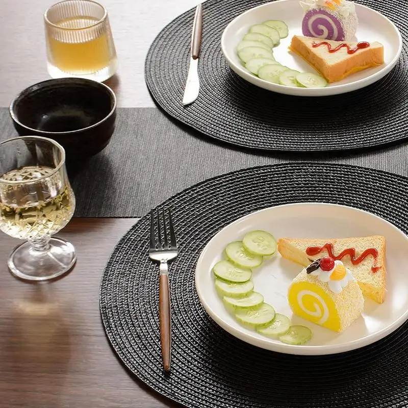 38 СМ Круглая Большая тканая подставка в скандинавском стиле Нескользящая