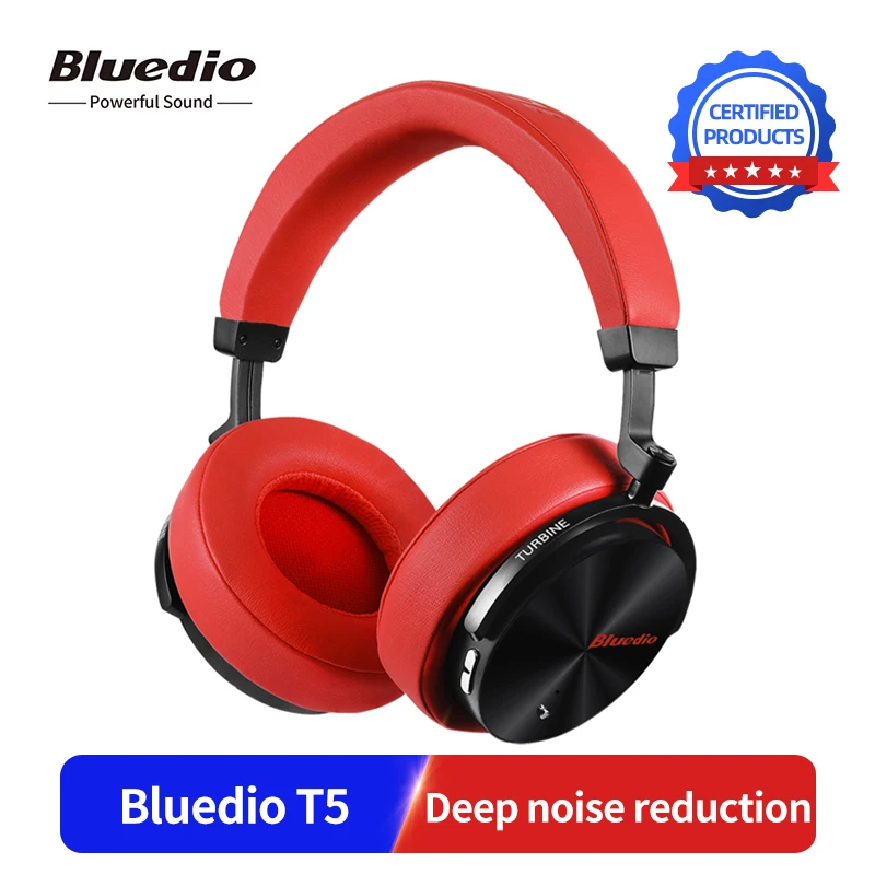 Беспроводные bluetooth наушники Bluedio T5 HiFi с активным шумоподавлением и басами